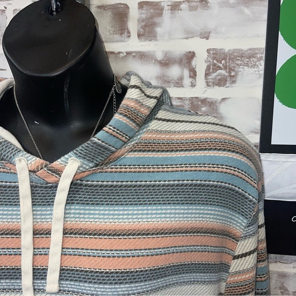 Far west Striped Hooded Sweater 2XL - Picture 2 of 7